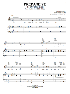 Prepare Ye (The Way Of The Lord) von Stephen Schwartz (Download) 