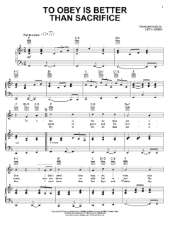 To Obey Is Better Than Sacrifice von Keith Green (Download) 
