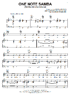 One Note Samba (Samba De Uma Nota So) von Antonio Carlos Jobim (Download) 