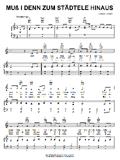 Muss I Denn Zum Stadtele Hinaus von Swabian Folksong (Download) 