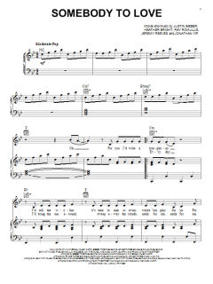 Somebody To Love von Justin Bieber (Download) 