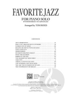 Favorite Jazz for Piano Solo 