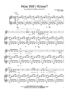 How Will I Know? von Maury Yeston (Download) 