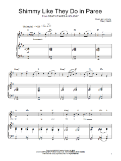 Shimmy Like They Do In Paree von Maury Yeston (Download) 