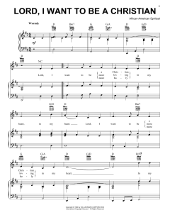 Lord, I Want To Be A Christian von Traditional Spiritual (Download) 