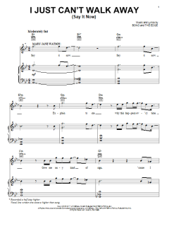 I Just Can't Walk Away (Say It Now) von Bono & The Edge (Download) 