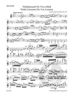 Violinkonzert Nr. 9 a-Moll op. 104 von Charles-Auguste de Beriot im Alle Noten Shop kaufen