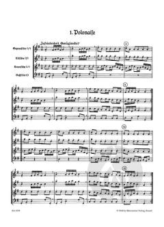 Erste Suite nach Tänzen aus Leopold Mozarts Notenbuch für Wolfgang 