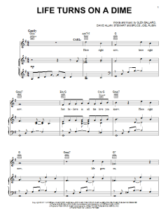 Life Turns On A Dime von Glen Ballard (Download) 