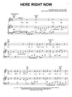 Here Right Now von Glen Ballard (Download) 