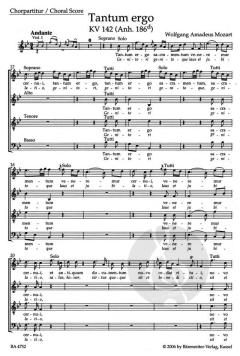 Tantum ergo KV 142 (Anh. 186d) von Wolfgang Amadeus Mozart (Download) 