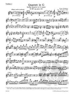 Streichquartett G-Dur op. post. 161 D 887 von Franz Schubert (Download) 