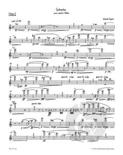 Epitaphe pour quatre flutes von Manfred Trojahn (Download) 