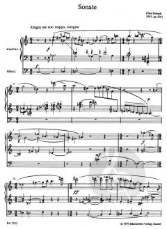 Sonate für Orgel op. 92/1 von Ernst Krenek (Download) 