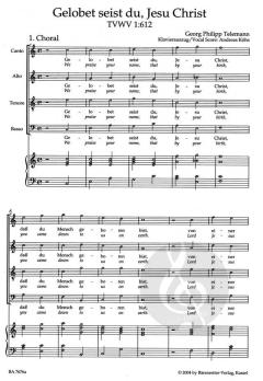 Gelobet seist du, Jesu Christ von Georg Philipp Telemann (Download) 
