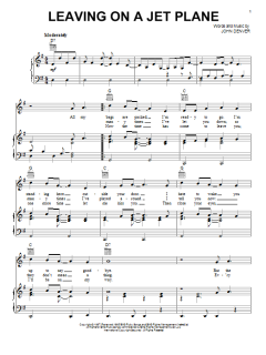 Leaving On A Jet Plane von John Denver (Download) 