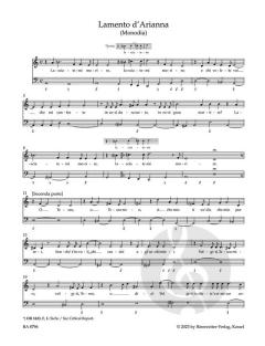 Lamento d' Arianna (Monodia) - Piano della Madonna (Contrafactum) 