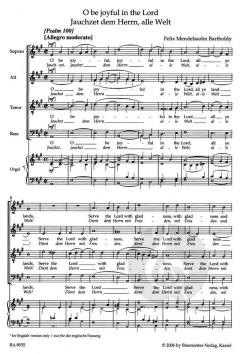 Jauchzet dem Herrn, alle Welt op. 69 von Felix Mendelssohn Bartholdy (Download) 