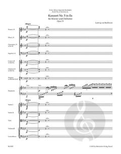 Konzert für Klavier und Orchester Nr. 5 Es-Dur op. 73 von Ludwig van Beethoven 