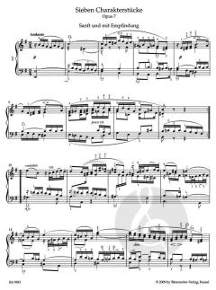 Sieben Charakterstücke op. 7 / Sechs Kinderstücke op. 72 von Felix Mendelssohn Bartholdy 