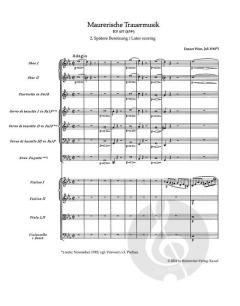 Maurerische Trauermusik KV 477 (479a) von Wolfgang Amadeus Mozart (Download) 