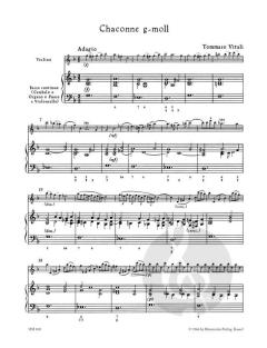 Chaconne für Violine und Basso continuo von Tommaso Vitali im Alle Noten Shop kaufen