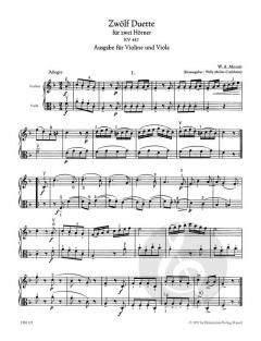 12 Duette KV 487 von Wolfgang Amadeus Mozart (Download) 