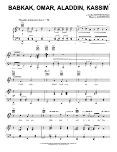 Babkak, Omar, Aladdin, Kassim von Alan Menken (Download) 