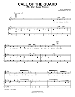 Call Of The Guard (The Lion Guard Theme) von Christopher Willis (Download) 