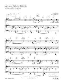 Adonai S'fatai Tiftach (Download) 