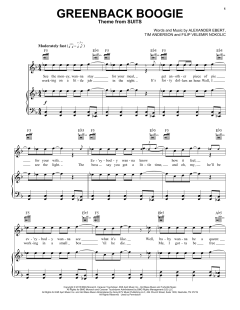 Greenback Boogie (Theme from Suits) von Alexander Ebert (Download) 