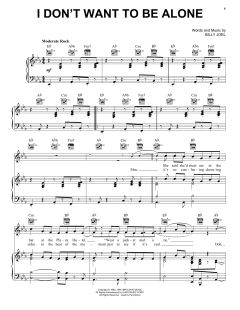 I Don't Want To Be Alone von Billy Joel (Download) 