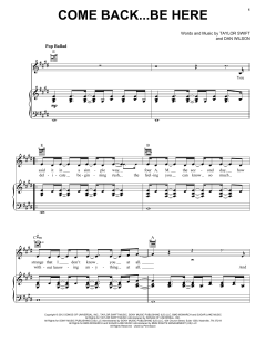 Come Back...Be Here (Taylor's Version) von Taylor Swift (Download) 