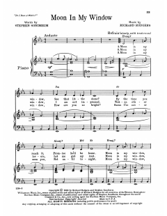 Moon In My Window von Stephen Sondheim (Download) 