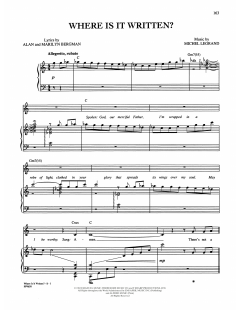 Where Is It Written? von Alan Bergman (Download) 