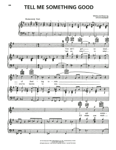 Tell Me Something Good von Stevie Wonder (Download) 