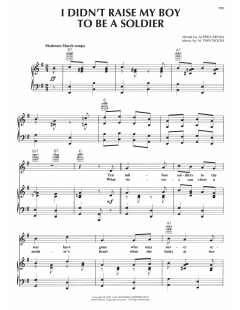 I Didn't Raise My Boy To Be A Soldier von Alfred Bryan (Download) 