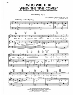 Who Will It Be When The Time Comes? von Ralph Blane (Download) 