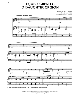 Rejoice Greatly, O Daughter Of Zion von George Frideric Handel (Download) 