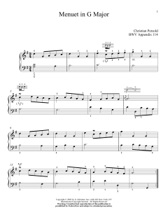 Minuet In G von Christos Tsitsaros (Download) 