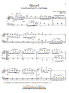 Minuet I, BWV 813 von Christos Tsitsaros (Download) 