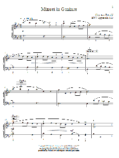 Menuet In G Minor, BWV App. 115 von Christos Tsitsaros (Download) 