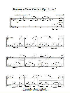 Romance Sans Paroles Op. 17, No. 3 von Gabriel Fauré (Download) 
