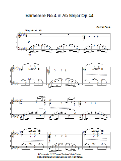 Barcarolle No. 4 In A Flat Major, Op. 44 von Gabriel Fauré (Download) 