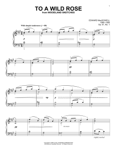To A Wild Rose von Edward MacDowell (Download) 