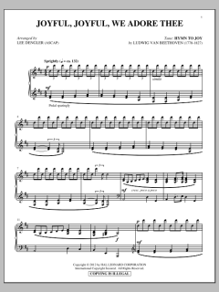 Joyful, Joyful, We Adore Thee von Ludwig van Beethoven (Download) 