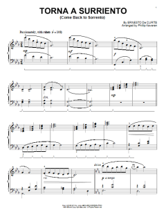 Come Back To Sorrento von Ernesto de Curtis (Download) 
