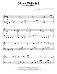 Drink With Me (To Days Gone By) von Alain Boublil (Download) 