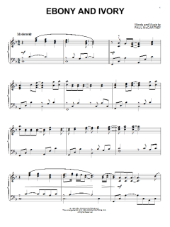 Ebony And Ivory von Stevie Wonder (Download) 