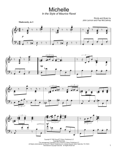 Michelle (in the style of Maurice Ravel) von The Beatles (Download) 